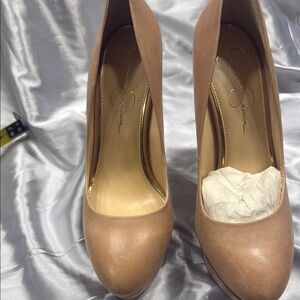 Jessica Simpson Tan Heels Versatile Elegance